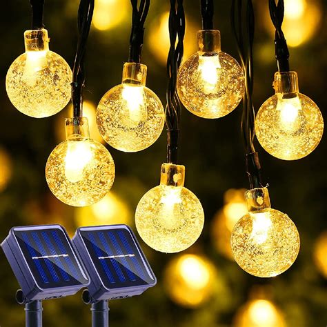 2 pack solar string lights|Solar String Lights in Outdoor Solar Lighting .